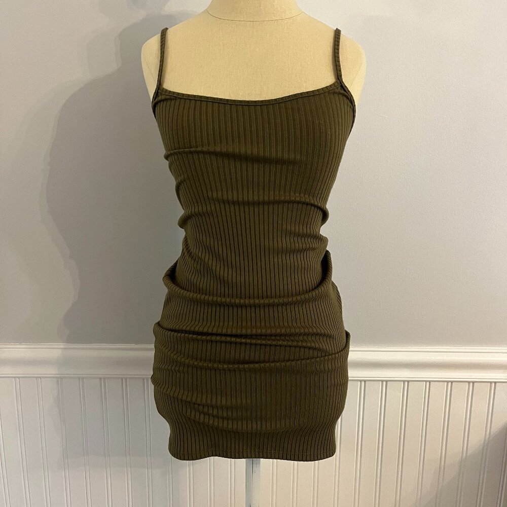 Urban Outfitters army green short body-con dress